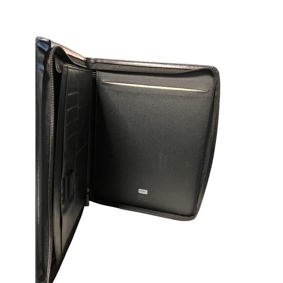 Cirrus Vision Jet Leather Portfolio Binder Zip Close Card Holder Leeds Black - Picture 6 of 9